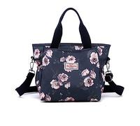 NICOLE & DORIS Borsa tote donna grande multitasche tracolla leggera – Fiori rosa