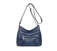 NICOLE & DORIS Borsa Tracolla Donna Morbida Borsa a Spalla Multitasche Borsa Messaggero Impermeabile PU Pelle Borsetta a Tracolla per Lavoro, Shopping e Viaggi Blu
