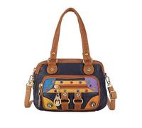 NICOLE & DORIS Borsa Tracolla Donna Piccola Borse a Mano Colorata con Strass Borse a Spalla Pelle PU Borsa per Telefono Mini Borsetta Crossbody per Shopping Lavoro Viaggio Blu Navy