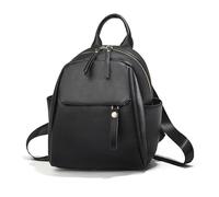 NICOLE & DORIS Borsa Zaino Piccolo Zaino Donna Leggero Elegante Zaini Mini in PU Pelle Daypack Zainetto da Viaggio per lo Shopping Nero