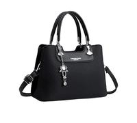 NICOLE & DORIS Borse a Mano Borsa Spalla Piccola Donna Borsa Tracolla Simpatica Borsa Delle Signore Pelle PU Borsa Ragazza Borsetta per Lavoro Shopping Viaggi Nero