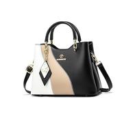 NICOLE & DORIS Borse a Mano con Tracolla Donna Piccole Borse a Spalla Carina Borse Messenger Ragazza Borsetta Colorata Borsa Pochette di Pelle PU Nero