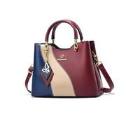 NICOLE & DORIS Borse a Mano con Tracolla Donna Piccole Borse a Spalla Carina Borse Messenger Ragazza Borsetta Colorata Borsa Pochette di Pelle PU Bordeaux