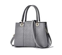 NICOLE & DORIS Borse a Mano da Donna Borsa Crossbody Tracolla con Manico Superiore Donne Moda Borsetta Elegante Borsa Tote Casual & Work Borse a Spalla con Stampa Grigio Chiaro