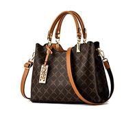 NICOLE & DORIS Borse a Mano Donna Borsa a Tracolla Moda Borsa Spalle Elegante in PU Pelle Borse Tote Pochette Borsetta per Lavoro Shopping Viaggio Marrone