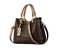 NICOLE & DORIS Borse a Mano Donna Borsa a Tracolla Moda Borsa Spalle Elegante in PU Pelle Borse Tote Pochette Borsetta per Lavoro Shopping Viaggio Bronzo