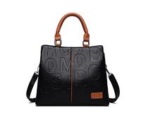 NICOLE & DORIS Borse a Mano Donna Borse Di Spalla Elegante Borsa Multifunzione con Tracolla in PU Pelle Borse Tote Media Borsa Colorata Bloccata con Stampa Giallo