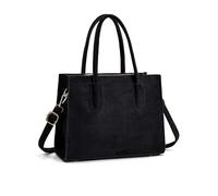 NICOLE & DORIS Borse a Mano Donna Elegante Borsa Scamosciata Borsa Tracolla Multitasche Borse Di Spalla Borsetta Leggero per Lavoro Shopping Viaggi Nero