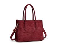 NICOLE & DORIS Borse a Mano Donna Elegante Borsa Scamosciata Borsa Tracolla Multitasche Borse Di Spalla Borsetta Leggero per Lavoro Shopping Viaggi Rosso