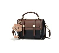 NICOLE & DORIS Borse a Mano Donna Piccole Borsa Donna Tracolla Borsa con Manico Superiore Borse Spalla PU Pelle Borsa Ragazza Carina Crossbody Bag Borse Messenger Caffè Nero