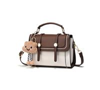 NICOLE & DORIS Borse a Mano Donna Piccole Borsa Donna Tracolla Borsa con Manico Superiore Borse Spalla PU Pelle Borsa Ragazza Carina Crossbody Bag Borse Messenger Caffè Bianco