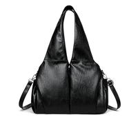 NICOLE & DORIS Borse a Mano e a Spalla Borsa Tracolla Donna Grande Borsa Tote PU Pelle Morbida Borsa a Spalla Casual Hobo Bag Borsetta per Lavoro, Shopping e Viaggi Nero