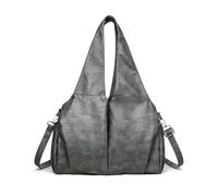 NICOLE & DORIS Borse a Mano e a Spalla Borsa Tracolla Donna Grande Borsa Tote PU Pelle Morbida Borsa a Spalla Casual Hobo Bag Borsetta per Lavoro, Shopping e Viaggi Grigio