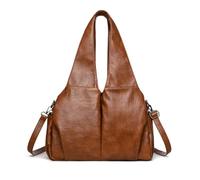 NICOLE & DORIS Borse a Mano e a Spalla Borsa Tracolla Donna Grande Borsa Tote PU Pelle Morbida Borsa a Spalla Casual Hobo Bag Borsetta per Lavoro, Shopping e Viaggi Marrone