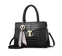 NICOLE & DORIS Borse a Mano Elegante Borsa a Tracolla Borsa Tote con Motivo Serpente Borsetta a Spalla Pelle PU Borsa Delle Signore per Viaggio Casual Città Nero