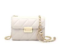 NICOLE & DORIS Borse a Tracolla da Donna Borsa con Catena Borsa a Spalla Piccola Pelle PU Borsetta da Sera Elegante Borse Messenger Crossbody Bag Borsa Satchel Bianco