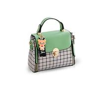 NICOLE&DORIS - Borse a tracolla da donna, con patta e patta per ragazze, a tracolla, Verde, S, Borsa a mano