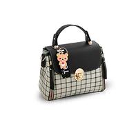NICOLE & DORIS Borse da donna Borsa a Tracolla Piccola Simpatica Borsa a Spalla Borsetta in PU Pelle Borsa con Cerniera Moda Borsa a Mano Nero B