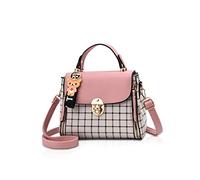NICOLE & DORIS Borse da donna Borsa a Tracolla Piccola Simpatica Borsa a Spalla Borsetta in PU Pelle Borsa con Cerniera Moda Borsa a Mano rosa