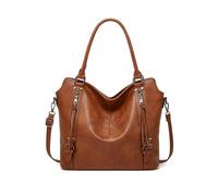 NICOLE & DORIS Borse da donna Borse a spalla da donna Borse Tote Hobo Grande alla moda pelle PU Marrone