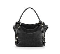 NICOLE & DORIS Borse da donna Borse a spalla da donna Borse Tote Hobo Grande alla moda pelle PU Nero