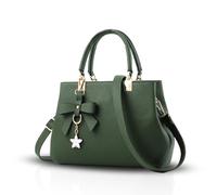 NICOLE & DORIS Borse da Donna Borse a Tracolla Medio Borsa in Pelle Moda Borsa Crossbody Casuale con Manico Superiore e Arco Ciondolo Verde