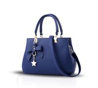 NICOLE & DORIS Borse da Donna Borse a Tracolla Medio Borsa in Pelle Moda Borsa Crossbody Casuale con Manico Superiore e Arco Ciondolo Blu