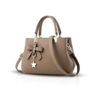 NICOLE & DORIS Borse da Donna Borse a Tracolla Medio Borsa in Pelle Moda Borsa Crossbody Casuale con Manico Superiore e Arco Ciondolo Marrone