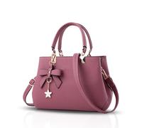 NICOLE & DORIS Borse da Donna Borse a Tracolla Medio Borsa in Pelle Moda Borsa Crossbody Casuale con Manico Superiore e Arco Ciondolo Rosa
