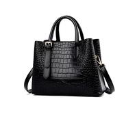 NICOLE & DORIS Borse da Donna Elegante Tote Per Le Donne Borsa Tracolla Pelle PU Borsa Shopper Borse a Mano Spalla Borsetta con Stampa Coccodrillo Nero
