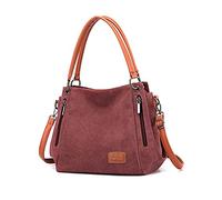 NICOLE & DORIS Borse da Donna Moda Casual Borsa a Tracolla Grande Borse a Spalla da Donna in Tela Multifunzione Borse Tote da Donna per Lavoro Shopping Viaggio Caffè viola