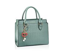 NICOLE & DORIS Borse da Donna Piccola Moda Borsa a Tracolla Multiuso Borsa a Mano con Manico Superiore Borsa Messenger con Ciondolo Verde Scuro