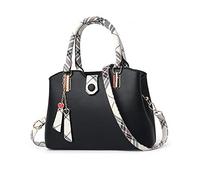 NICOLE & DORIS Borse Delle Donne Borse a Tracolla da Donna in Moda Borsa Delle Signore Borse Di Spalla Elegante Borse in PU Pelle Borsetta con Ciondolo Squisito Nero