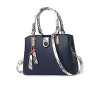 NICOLE & DORIS Borse Delle Donne Borse a Tracolla da Donna in Moda Borsa Delle Signore Borse Di Spalla Elegante Borse in PU Pelle Borsetta con Ciondolo Squisito Blu Navy