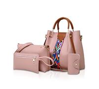 NICOLE & DORIS Borse donna Borse a spalla da donna Borse a tracolla Borse da 4 pezzi per donna Borse a tracolla Rosa