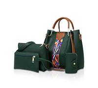 NICOLE & DORIS Borse donna Borse a spalla da donna Borse a tracolla Borse da 4 pezzi per donna Borse a tracolla verde
