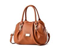 NICOLE & DORIS Borse Donna Elegante Borsette Tracolla Borse a Mano Morbida Pelle PU Borse Tote Media Borsa Spalla Borsa Shopper Borsa a Mano da Giorno Marrone