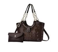 NICOLE & DORIS Borse Donna Set Borse a Mano Moda Paillettes Borsa e Portafoglio Borsetta Tracolla PU Pelle Borsa a Spalla per Lavoro Shopping Viaggi Caffè