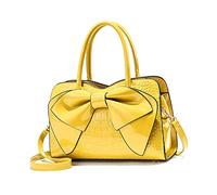 NICOLE & DORIS Borse Donna Tracolla Borse a Mano e a Spalla Borsetta di Design Borsa Ragazza Borse in Pelle Borsa con Manico Superiore Borsa Delle Signore Carina Giallo