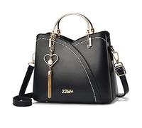 NICOLE & DORIS Borse Donna Tracolla Piccola Borse a Mano e Spalla di Pelle PU Borsa Delle Signore Bella Borse Messenger Pochette Donna Borsa Tote Multicolor Nero