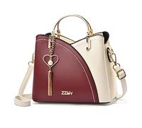 NICOLE & DORIS Borse Donna Tracolla Piccola Borse a Mano e Spalla di Pelle PU Borsa Delle Signore Bella Borse Messenger Pochette Donna Borsa Tote Multicolor Rosso