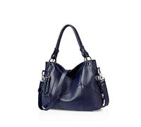NICOLE & DORIS Borse Tote da Donna Elegante Borsa Tracolla Donna Grande Borse Shopper Donna Firmate Semplice Borsa in PU Pelle Morbida Leggero e Impermeabile Blu