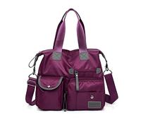 NICOLE & DORIS Borsetta Tracolla Donna Borse a Mano Grande Borsa a Spalla Leggero Multitasche Borsa Tote Shopper Impermeabile per Viaggio Lavoro Quotidiano Viola