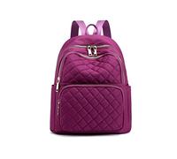 NICOLE & DORIS Donna Elegante Zaino Viola Multitasche Impermeabile Nylon Zainetto da Viaggio