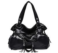 Nicole&Doris Donne Borsa spalla borse Grande borsa di moda Crossbody Borse in pelle Nero