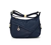 NICOLE&DORIS Donne Borse Borsa a tracolla Borsa a tracolla PU, Blu scuro, L, Borsa a mano