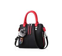 NICOLE&DORIS Donne Moda Borse Borse di tela Classico Le signore Corpo trasversale Borsa a tracolla Messenger Bag Pelle Grande capacità Nero