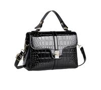 NICOLE & DORIS Elegante Borsa Tracolla Donna Piccola Borse a Mano Vernice Borsa Crossbody Impermeabile Borsetta a Spalla per Lavoro Shopping Viaggi Nero