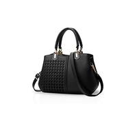 NICOLE & DORIS Elegante Borse a Mano Donna Borse a Tracolla Medie Spalla Borse Strisce Nuova Borsa Crossbody Borse in PU Pelle Casual Lavoro Nero A