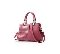 NICOLE & DORIS Elegante Borse a Mano Donna Borse a Tracolla Medie Spalla Borse Strisce Nuova Borsa Crossbody Borse in PU Pelle Casual Lavoro Rosa Scuro